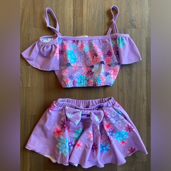 🎈ZhiXuan tong Toddler Girl 2-Piece Bathing Suit, Size 110 (4T), NIP - Picture 3 of 8